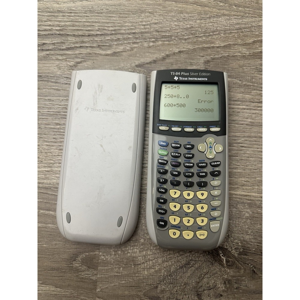 Texas Instruments TI-84 Plus Silver Edition Graphing Calculator Tested And Works